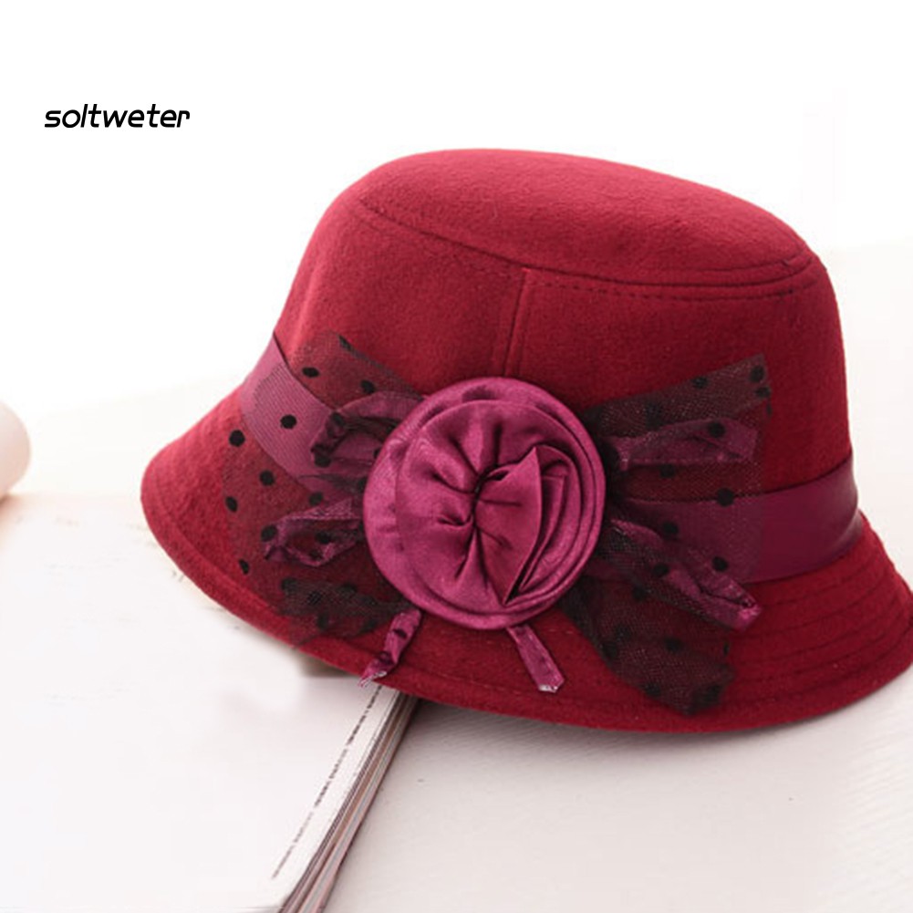 Mũ vành nhỏ đính hoa thời trang phong cách cổ điển cho nữ