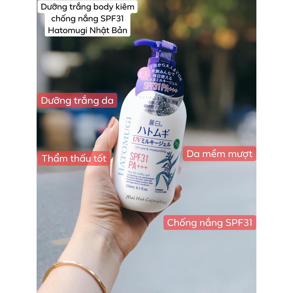 Sữa dưỡng thể chống nắng Hatomugi 250ml SPF31 PA+++ Nhật Bản | BigBuy360 - bigbuy360.vn