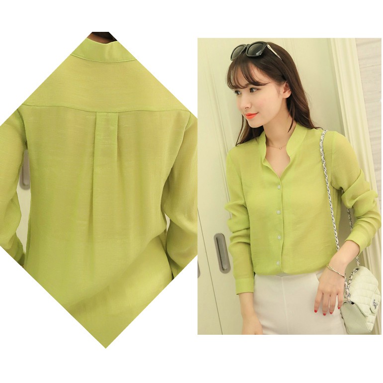Áo sơ mi cổ trụ Rosie – MS0077A
