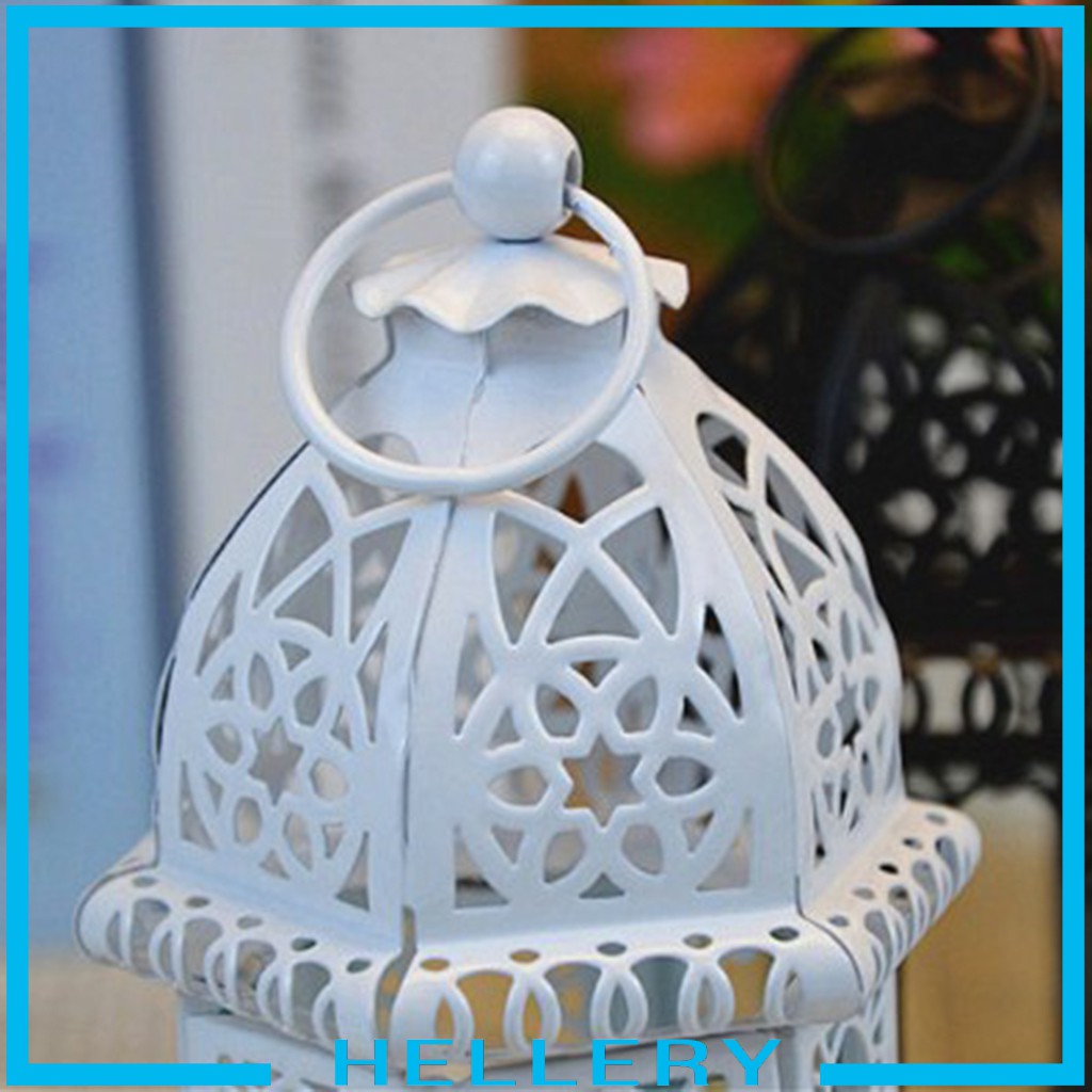 Đế nến kim loại phong cách lồng đèn trang trí nội thất