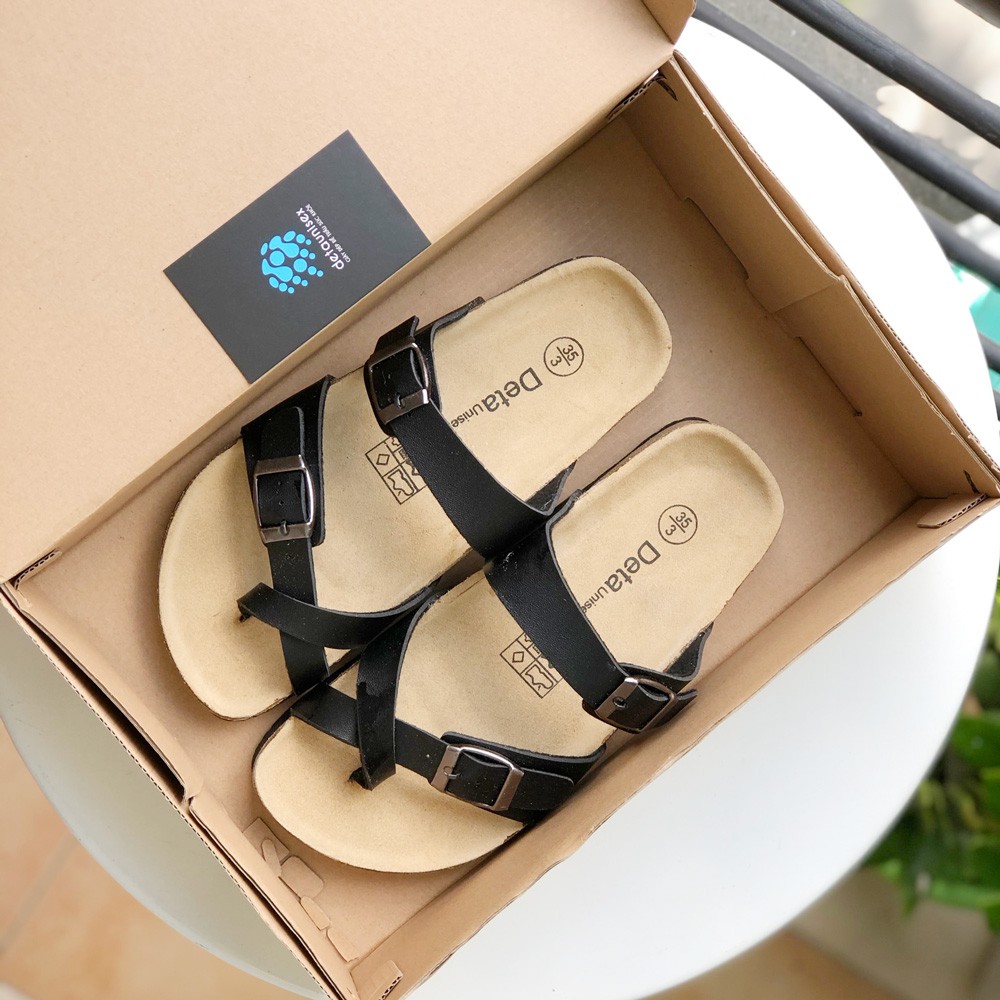 Dép Birken Đế Trấu Xỏ Ngón thời trang nam nữ DETAUNISEX - DETA22