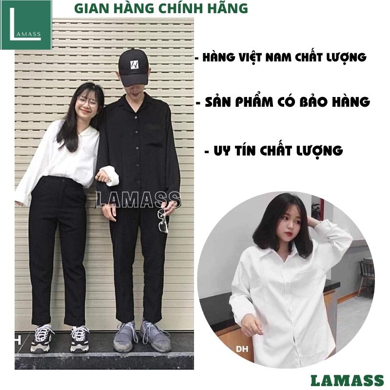 Áo sơmi nam nữ đều mặc được kiểu dáng unisex hàn quốc ulzzang vintage -LAMASS