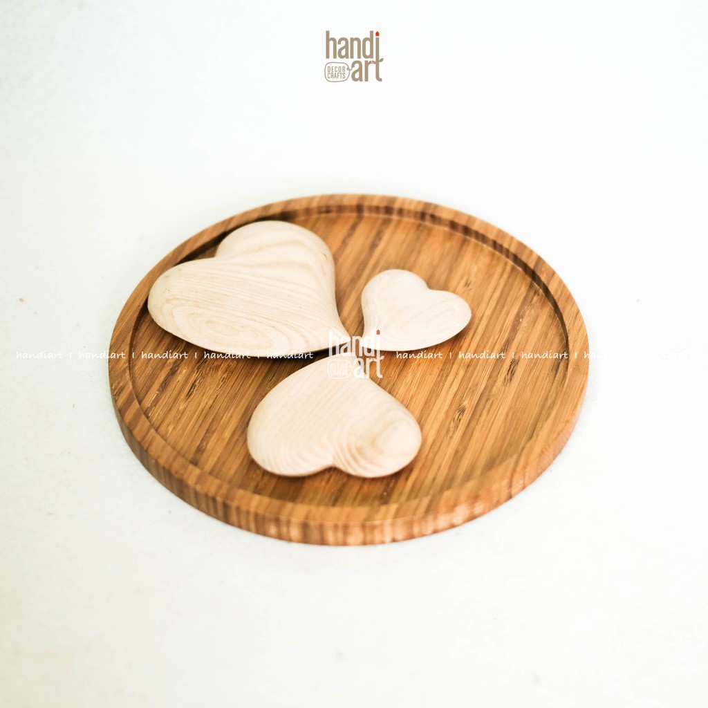 Trái tim gỗ trang trí - Trái tim gỗ handmade - Wooden heart