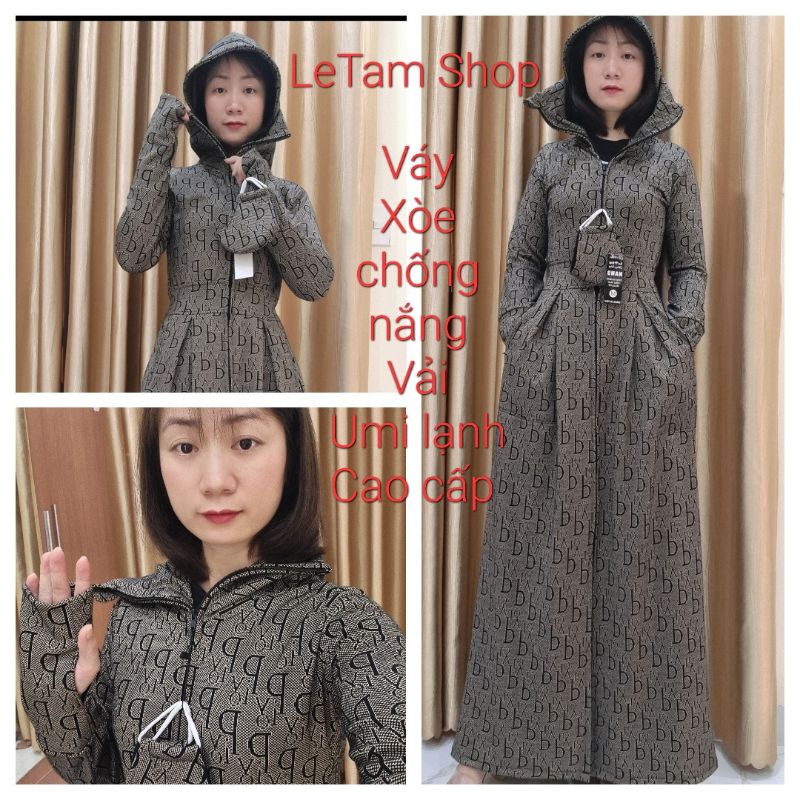 { HÀNG TK ĐẶT MAY 👉BIG SIZE} Váy Xòe chống nắng Toàn thân.Vải Umi lạnh.Tặng kèm1 Khẩu trang rời{chi tiết trong mô tả}
