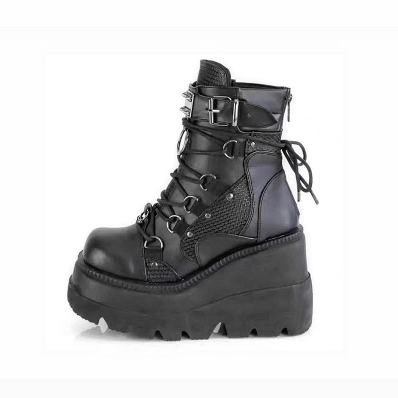 Slay boots/Grunge boots cổ lửng đế cao 10cm
