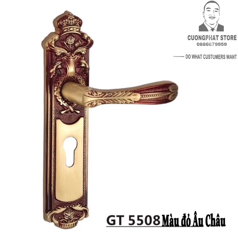 Khoá đồng cửa thông phòng nội thất Âu Châu Style sang trọng phù hợp cho tất cả các loại cửa gỗ, nhựa tay gạt