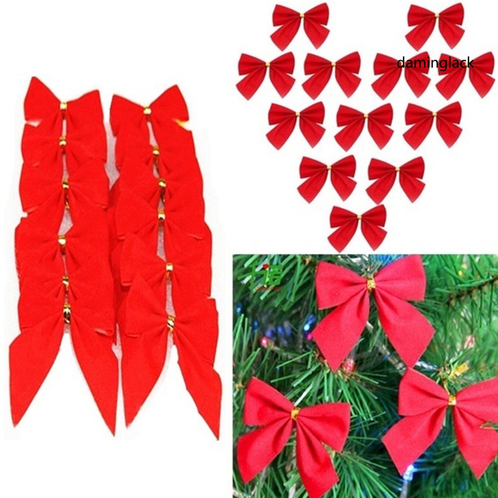 Set 36 Nơ Trang Trí Cây Thông Giáng Sinh Cỡ 6cm Tiện Dụng
