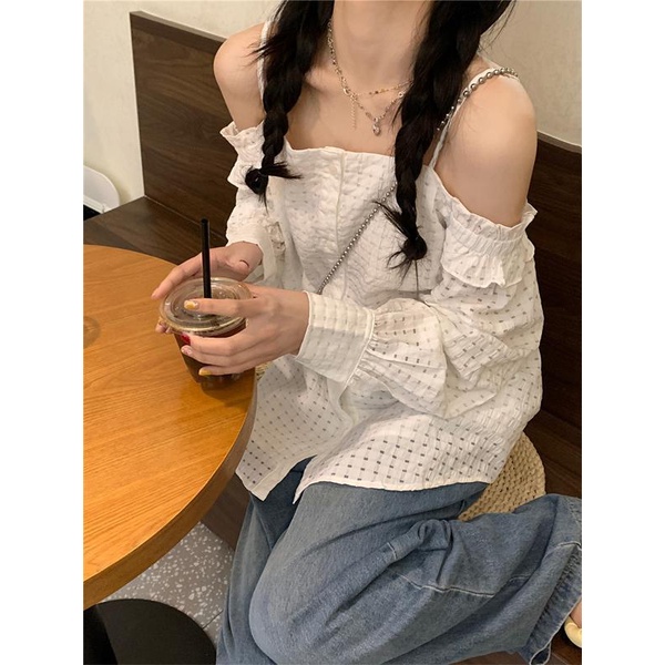 Áo Trễ Vai Tay Dài Thời Trang Dành Cho Nữ