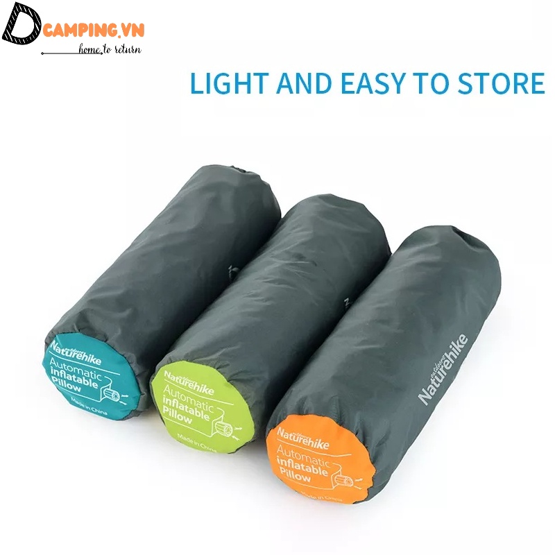 Gối bơm hơi du lịch dã ngoại gấp gọn NATUREHIKE NH17A001-L cao cấp chính hãng