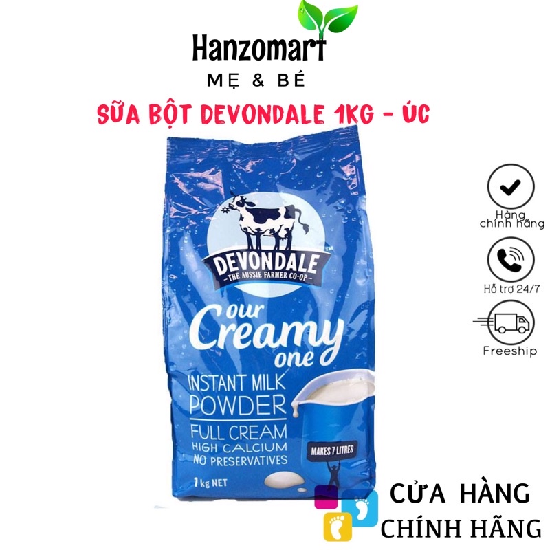 SỮA BỘT DEVONDALE 1KG - ÚC NK CHO BÉ