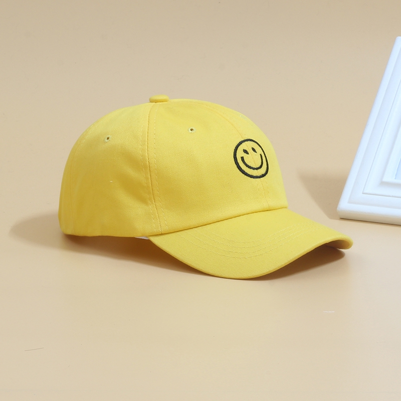 Mũ Lưỡi Trai LINJW In Hình Mặt Cười Kiểu Hàn Quốc Cho Nam &amp; Nữ