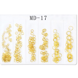 Cham mã 17-24 kim loại mạ vàng trang trí móng ( dạng túi 6 ngăn