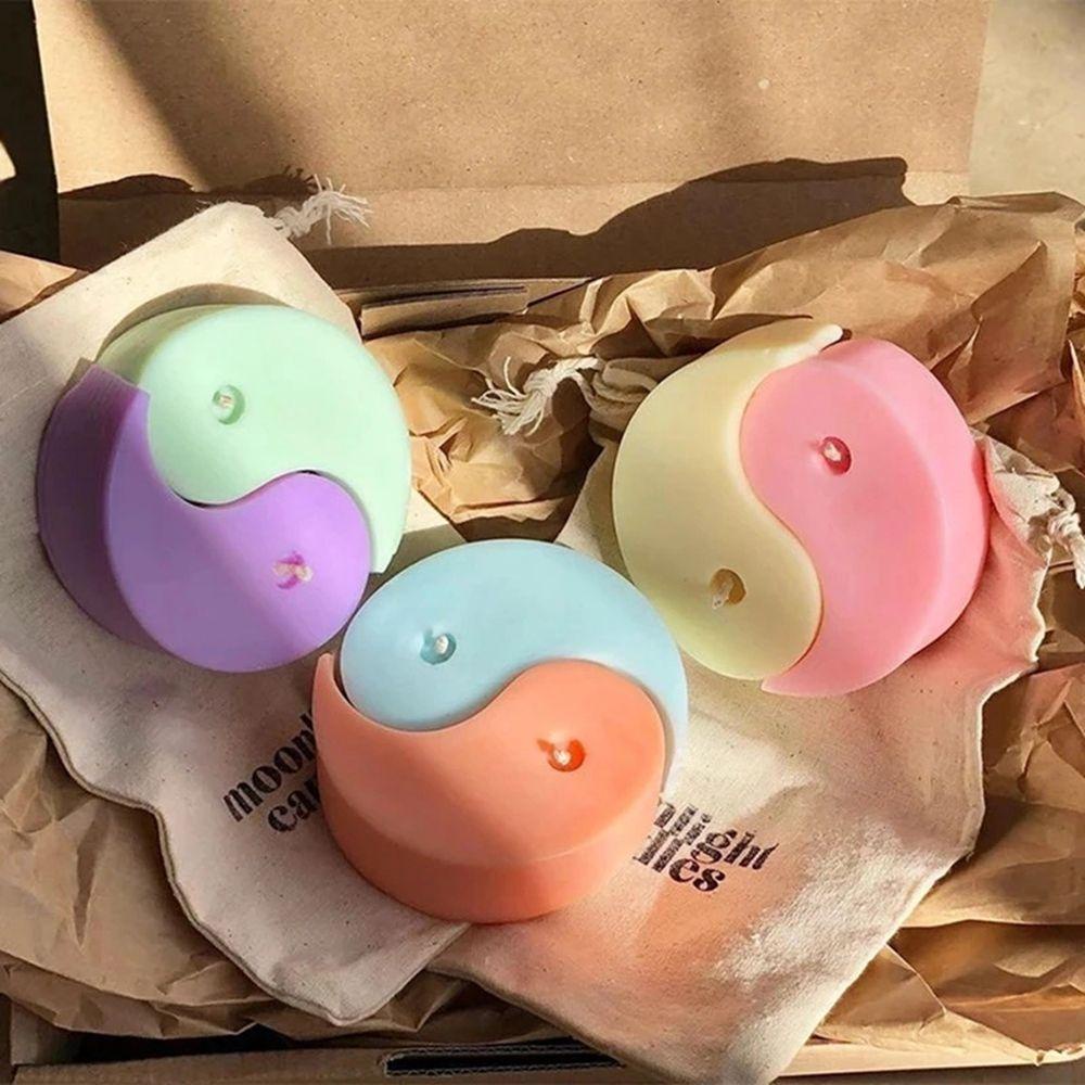 Khuôn Làm Nến Thơm handmade DIY Hình Thái Cực Quyền Sáng Tạo Để Bàn Trang Trí