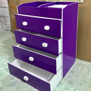 Kệ đựng mỹ phẩm 5 tầng màu tím siêu gọn gàng