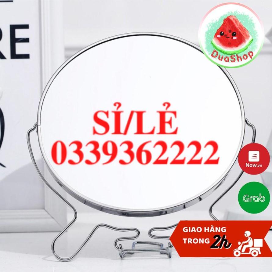 [ HAIANHSHOP ] Gương trang điểm để bàn 360 độ size lớn đường kính 20cm - Gương 2 mặt loại đẹp  Duashop &gt;