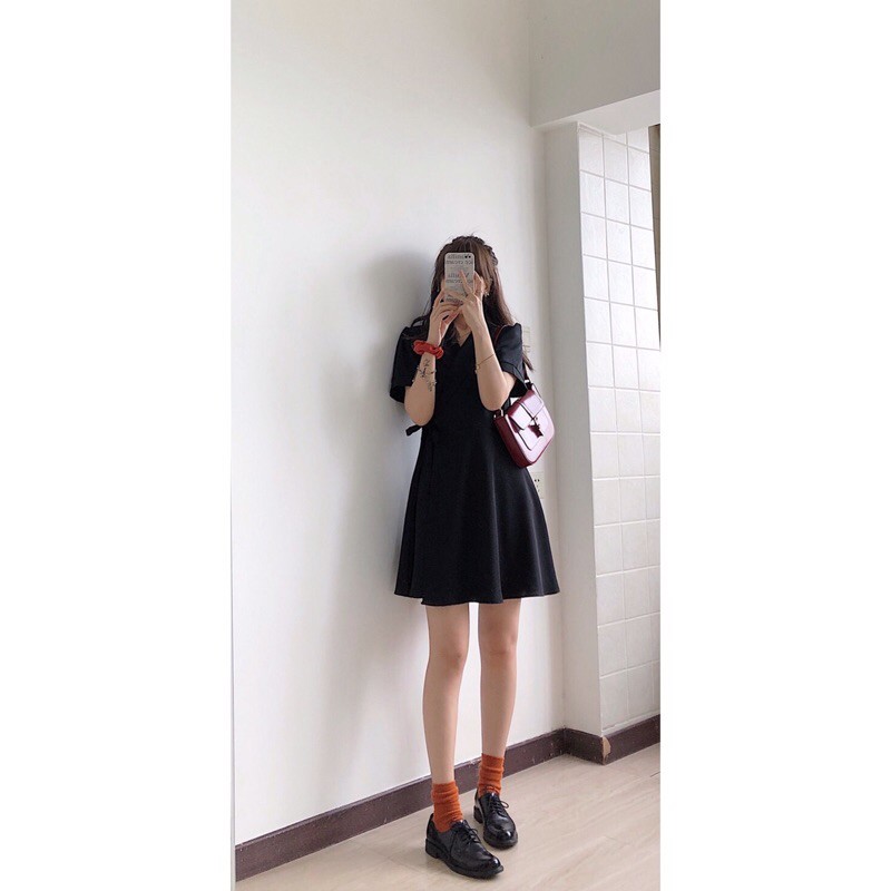 [ CÓ ẢNH THẬT ] VÁY ĐŨI CỔ VEST CỘT EO | BigBuy360 - bigbuy360.vn