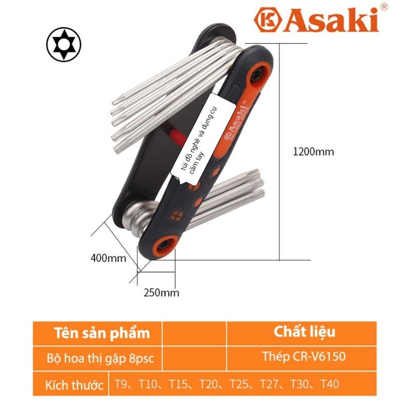 Bộ lục giác gập ASAKI