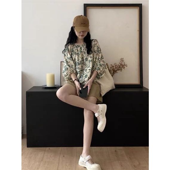 Áo Thun Nữ Ngắn Tay Cổ Tròn Thời Trang Hàn