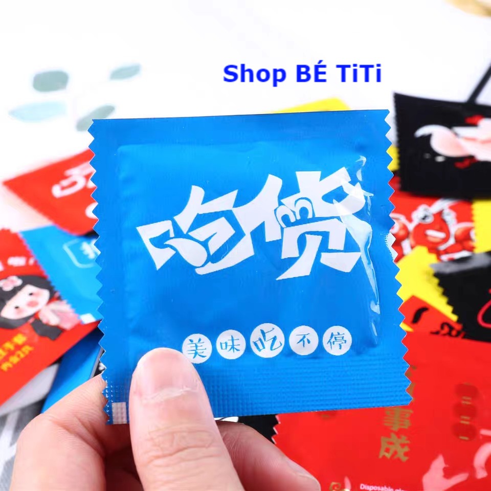 Khăn ướt hình BCS - Khăn Giấy Nén Hình Bao Cao Su Du Lịch