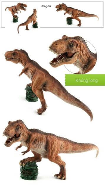 Đồ chơi Khủng long T-rex bạo chúa dài 34cm. Gập được hàm