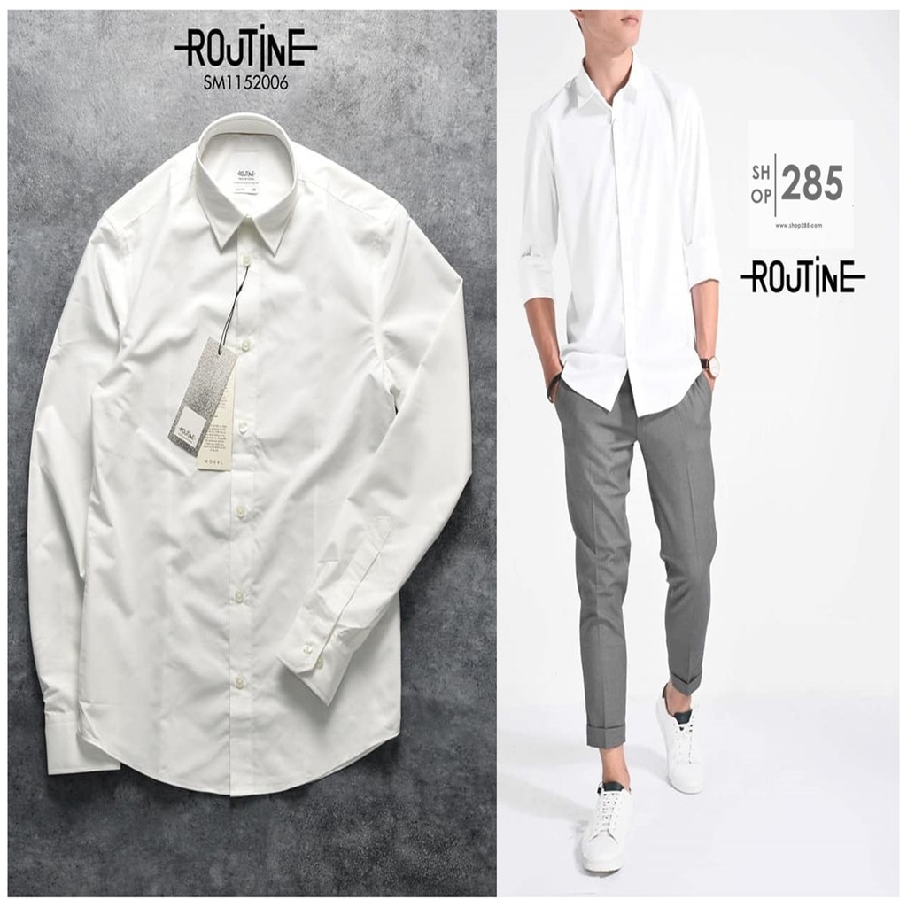 [ ROUTINE ] Sơmi trắng MODAL cao cấp | SlimFit | B Inbox Để Tư Vấn Size Trước Khi Đặt Hàng Nhé !