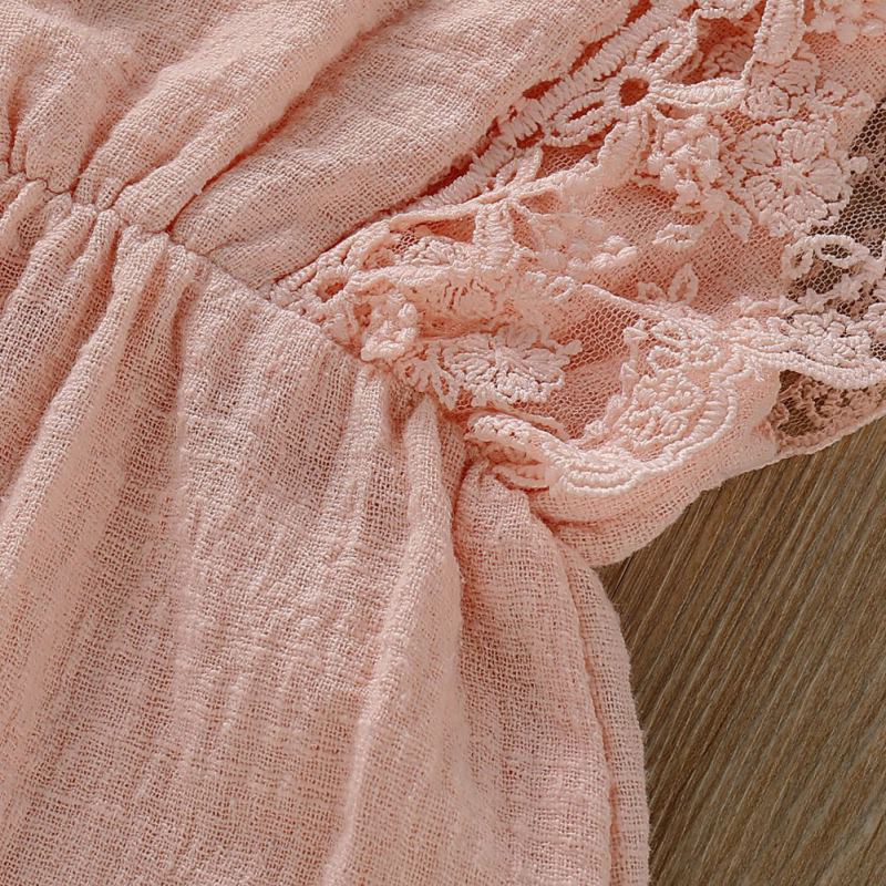 Jumpsuit ren + băng đô xinh xắn đáng yêu dành cho bé gái