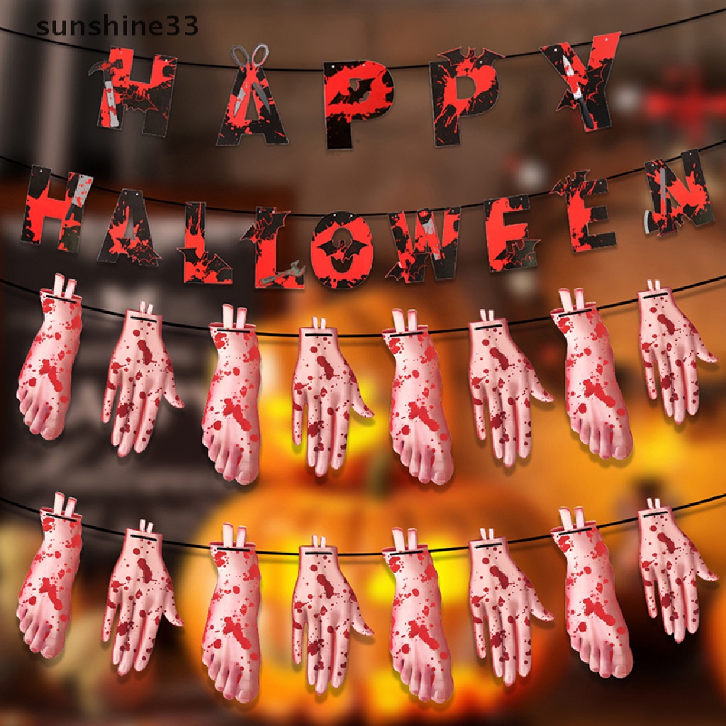 Set 12 Phụ Kiện Treo Trang Trí Halloween Hình Ngôi Nhà Kinh Dị