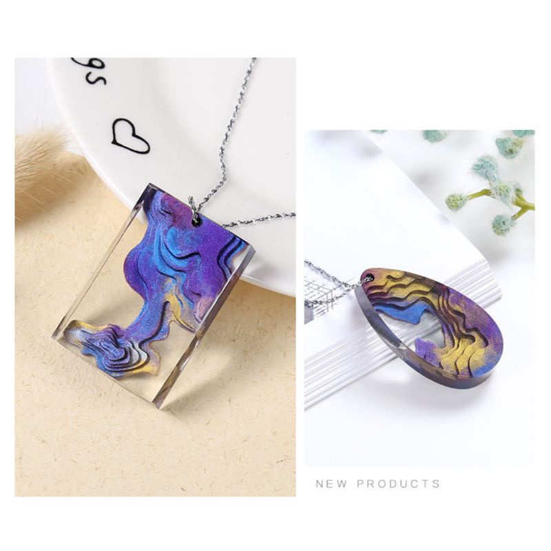 Khuôn Silicon Làm Mặt Dây Chuyền Hình Hòn Đảo Núi Pha Lê