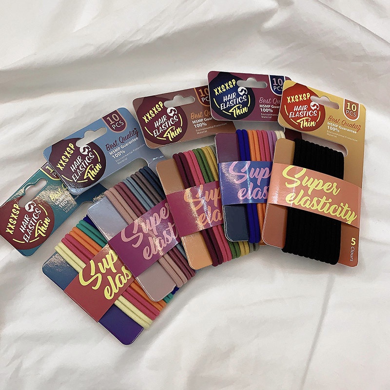 Màu mới! Dây Buộc Tóc Co Giãn Màu Sắc Ngọt Ngào Đơn Giản Phong Cách Hàn Quốc Cho Nữ