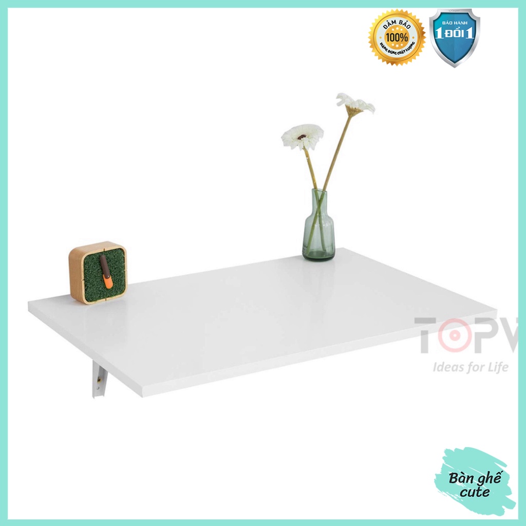 Bàn làm việc học gấp xếp gọn gỗ TopV thông minh kệ bàn treo tường cao cấp cho học sinh sinh viên mini Bàn Ghế Cute