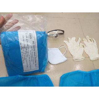 COMBO Quần áo phòng dịch 7 món, xanh