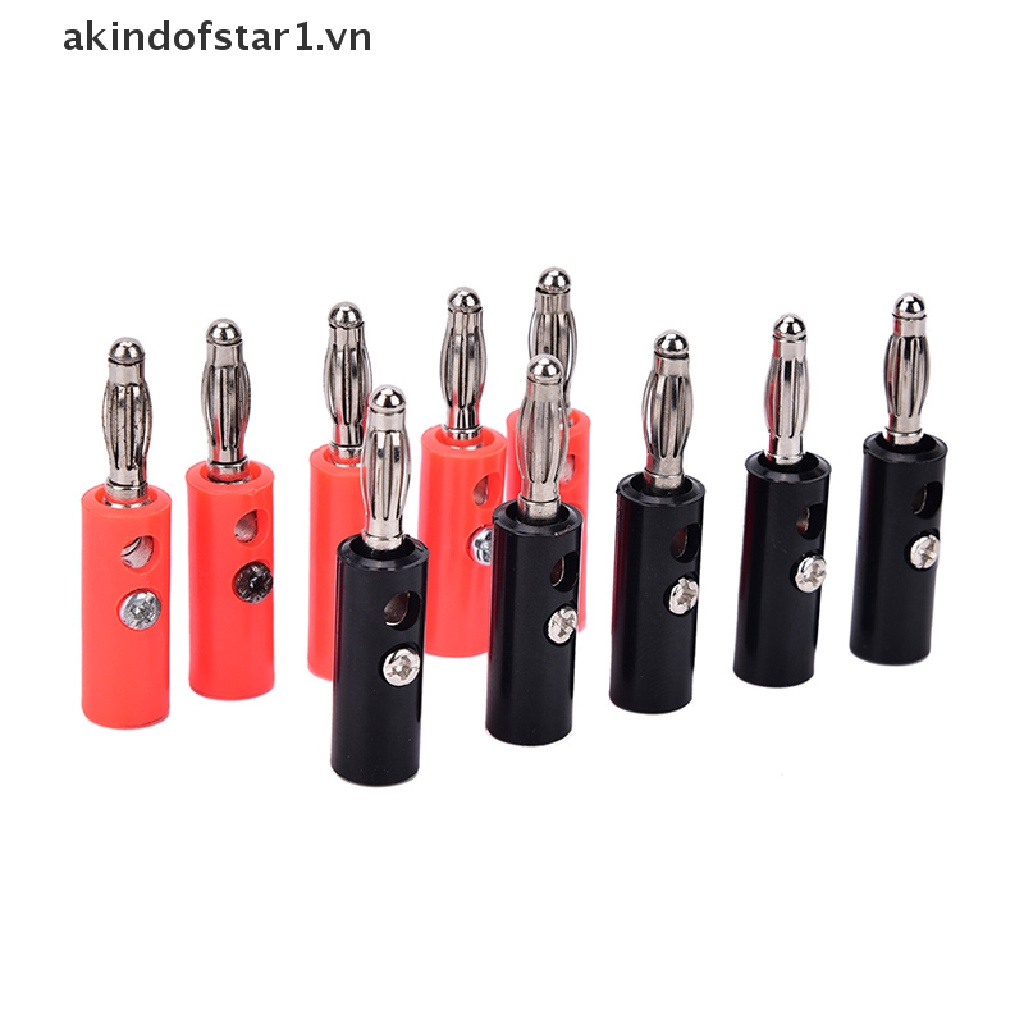 Set 10 Phích Cắm Bắp Chuối Mạ Niken 4mm Chuyên Dụng
