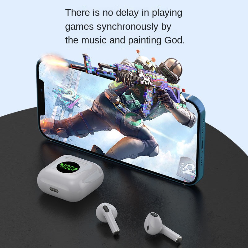 ⭐Tai Nghe Nhét Tai Không Dây Kết Nối Bluetooth Có Màn Hình Kỹ Thuật Số