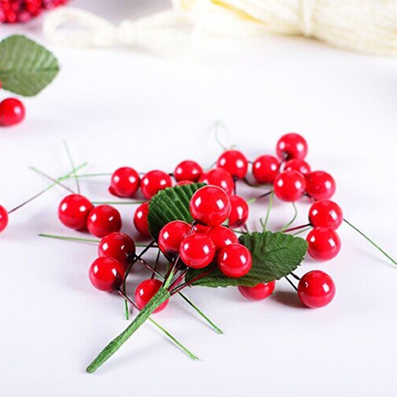 Set 50 Bông Hoa Anh Đào Giả Trang Trí Giáng Sinh