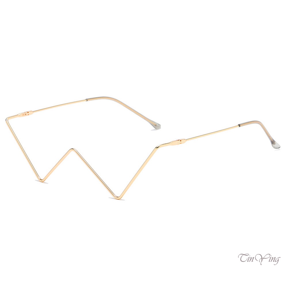 GETNOIVAS Mắt Kính Không Gọng Hình Tam Giác Đính Đá Thời Trang