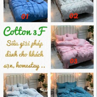 Bộ chăn ga gối cotton kẻ dành cho nhà nghỉ. Khách sạn