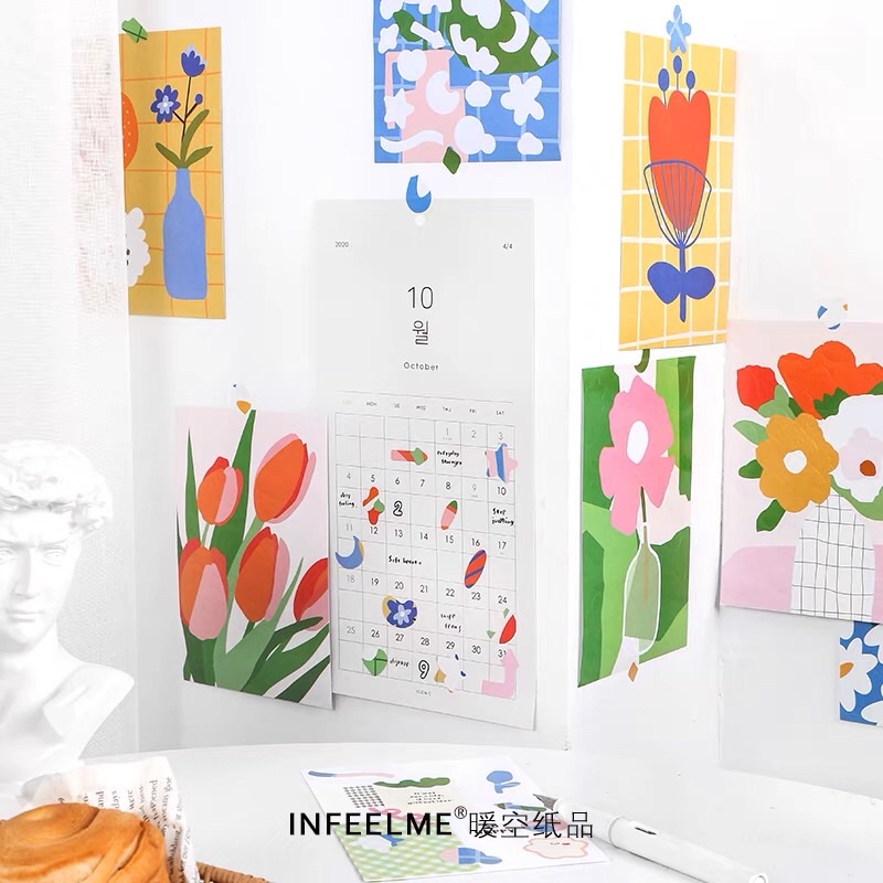 Set 2 tấm hình dán độc đáo các loài hoa