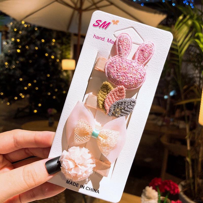 Bộ 4 Kẹp Tóc Nhiều Hình Dễ Thương