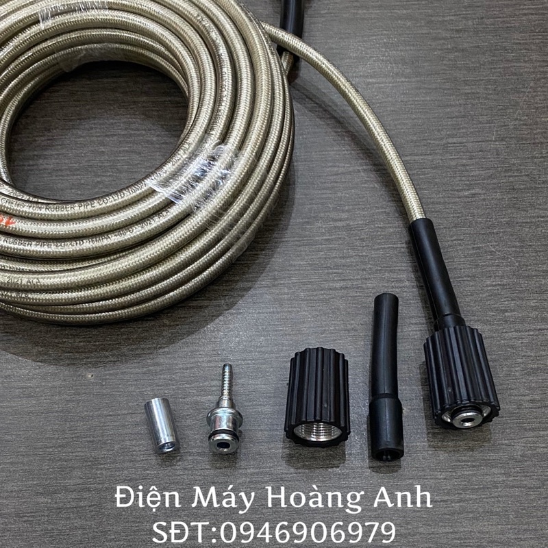 Đầu cos ren trong 22 của dây xịt máy rửa xe gia đình (đầu cos 3 chi tiết và đầu cos 4 chi tiết)