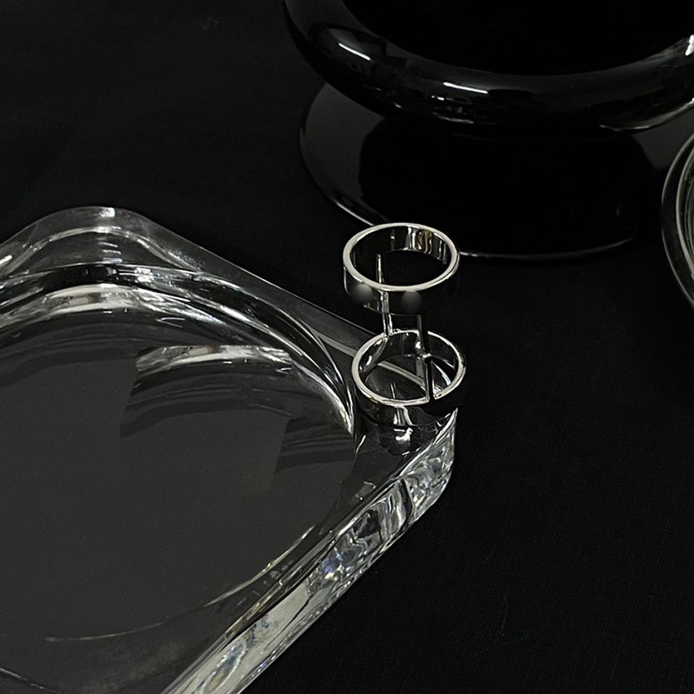 Nhẫn đeo ngón tay phong cách hình học thời trang ấn tượng