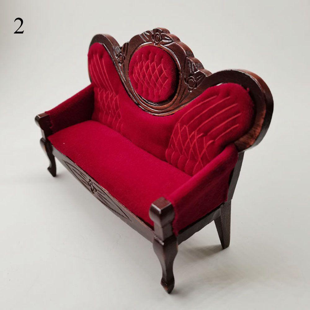 Mô Hình Ghế Sofa Bằng Gỗ Mềm Mại Dành Cho Bé Gái
