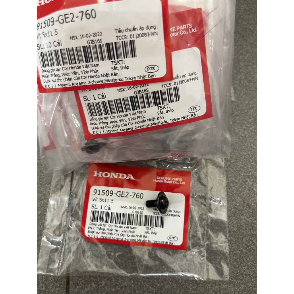 ốc 5 ly tất cả xe số hàng chính hãng 91509GE2760