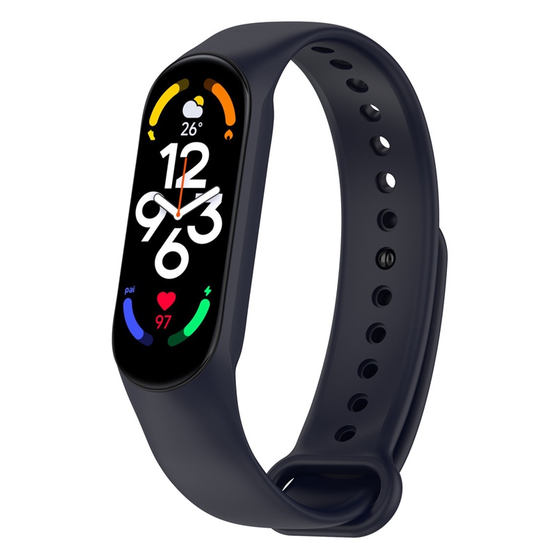 Dây Đeo Thay Thế Chất Liệu Silicon Màu Trơn Cho Xiaomi Smart Band 7 / mi Band 7 miband7 mi band7