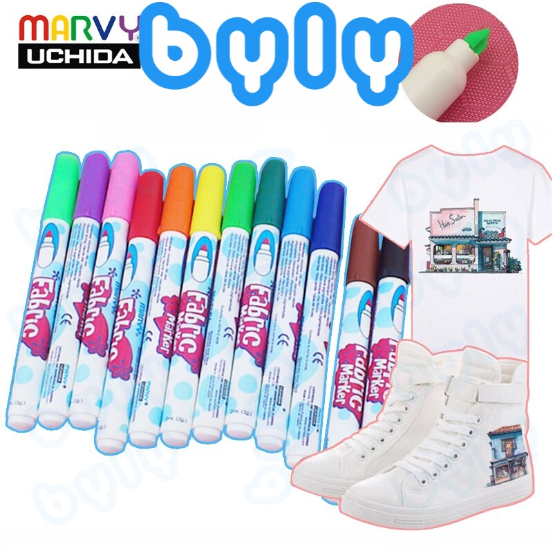 Bút lông màu vẽ vải, viết trên vải không phai màu Fabric Marker 560 Marvy - ByLy Store