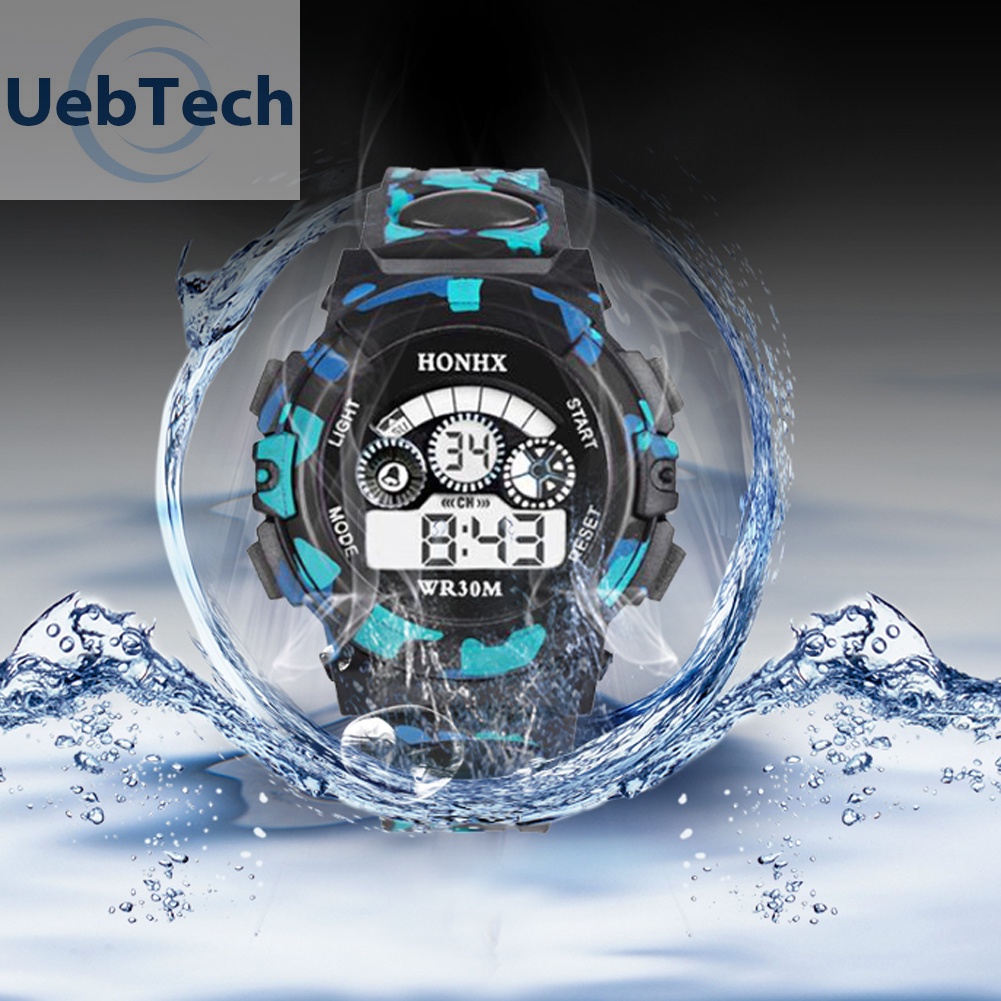 Đồng hồ điện tử chống thấm nước Uebtech cho bé trai