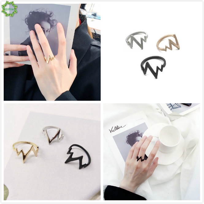 Nhẫn đeo tay kim loại đơn giản phong cách Hàn Quốc cho nữ