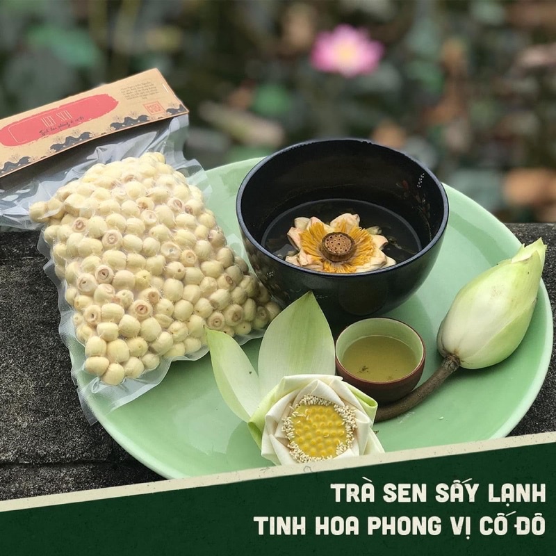 Trà hoa sen xứ Huế an thần , ngủ ngon , đẹp da vườn thảo mộc