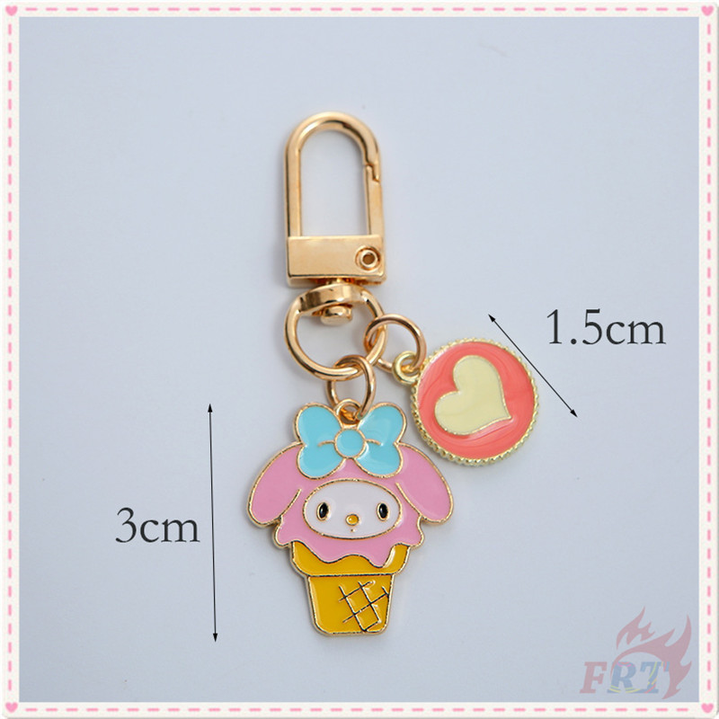Móc chìa khoá trang trí hình nhân vật Melody/Kuromi/Pom Pom Purin/Cinnamoroll/Little Twin Stars