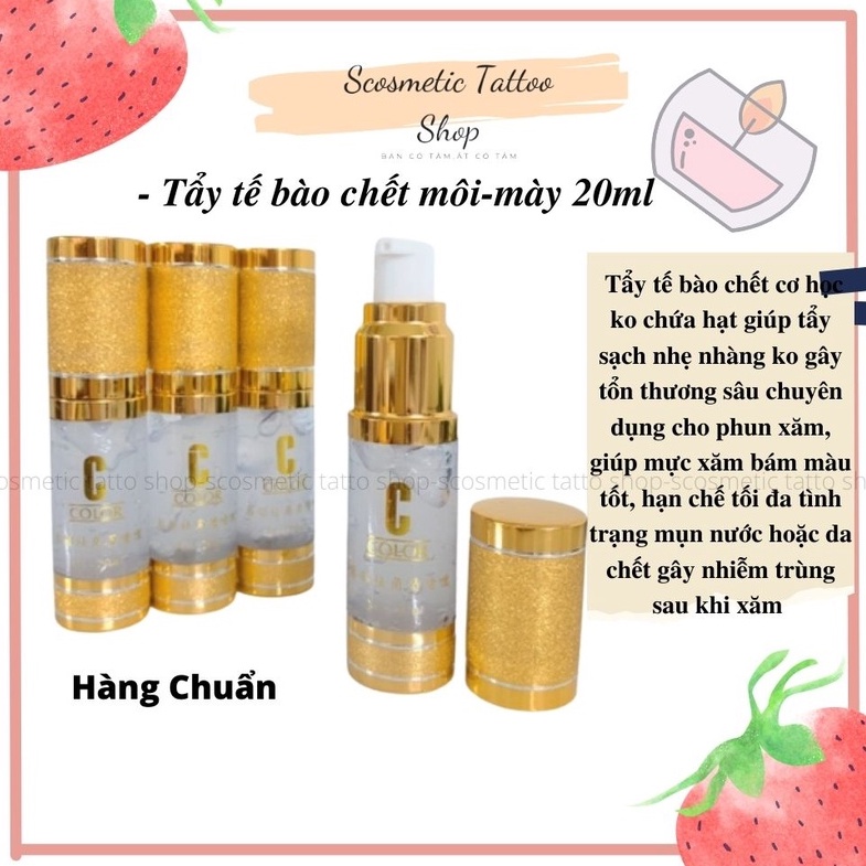 Tẩy da chết phun xăm C collor tẩy sạch tế bào chết cho môi trước khi phun xăm -Dạng Gel 20ml