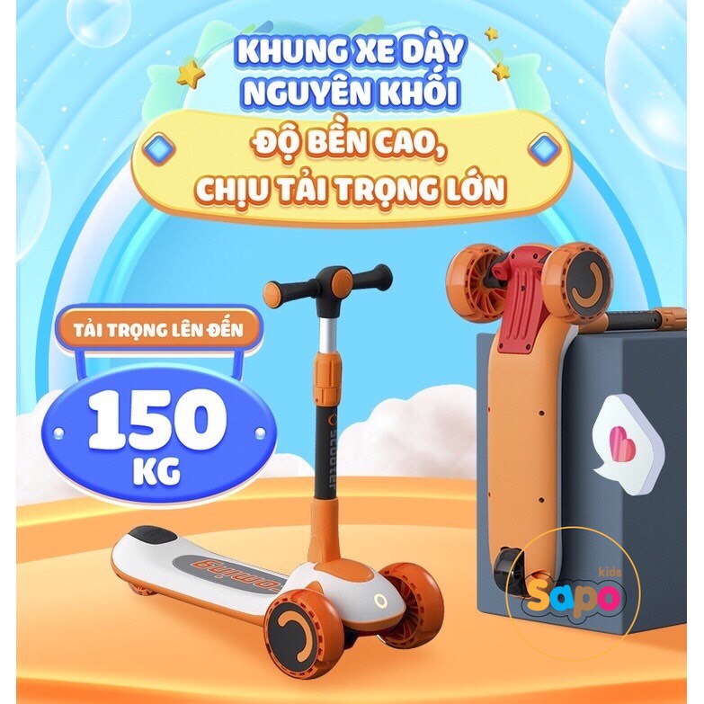 Xe scooter cho bé, Xe trượt scooter đa năng cao cấp cho trẻ em sapo kids